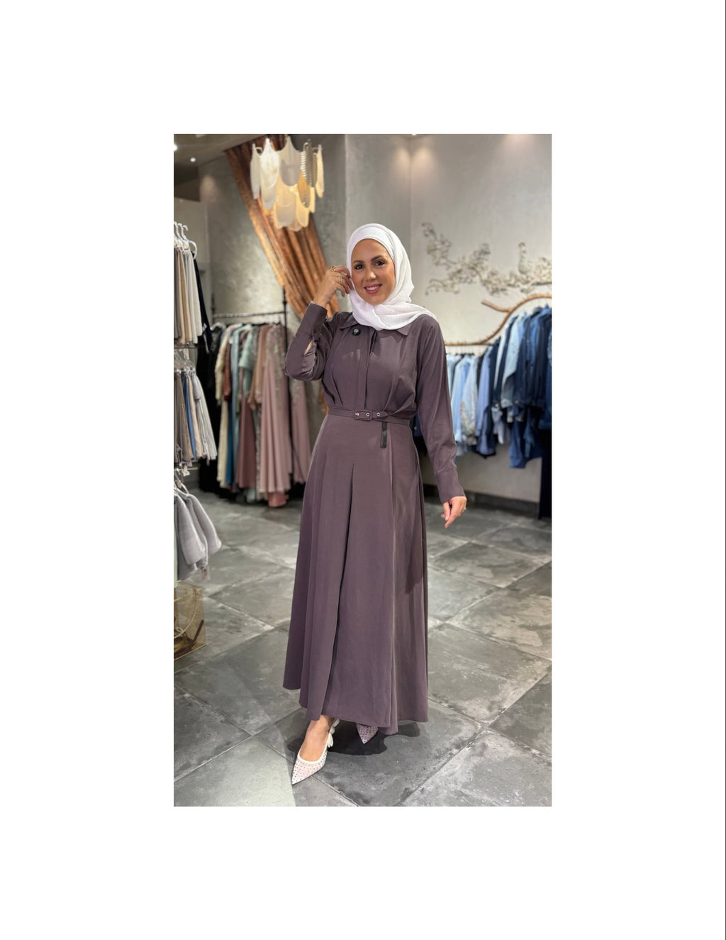 Regal Grace Belted Maxi Dress