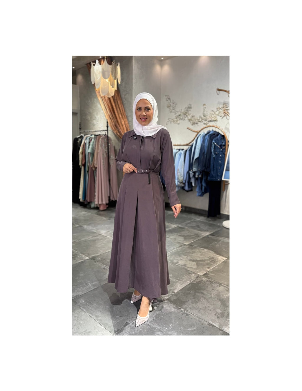 Regal Grace Belted Maxi Dress