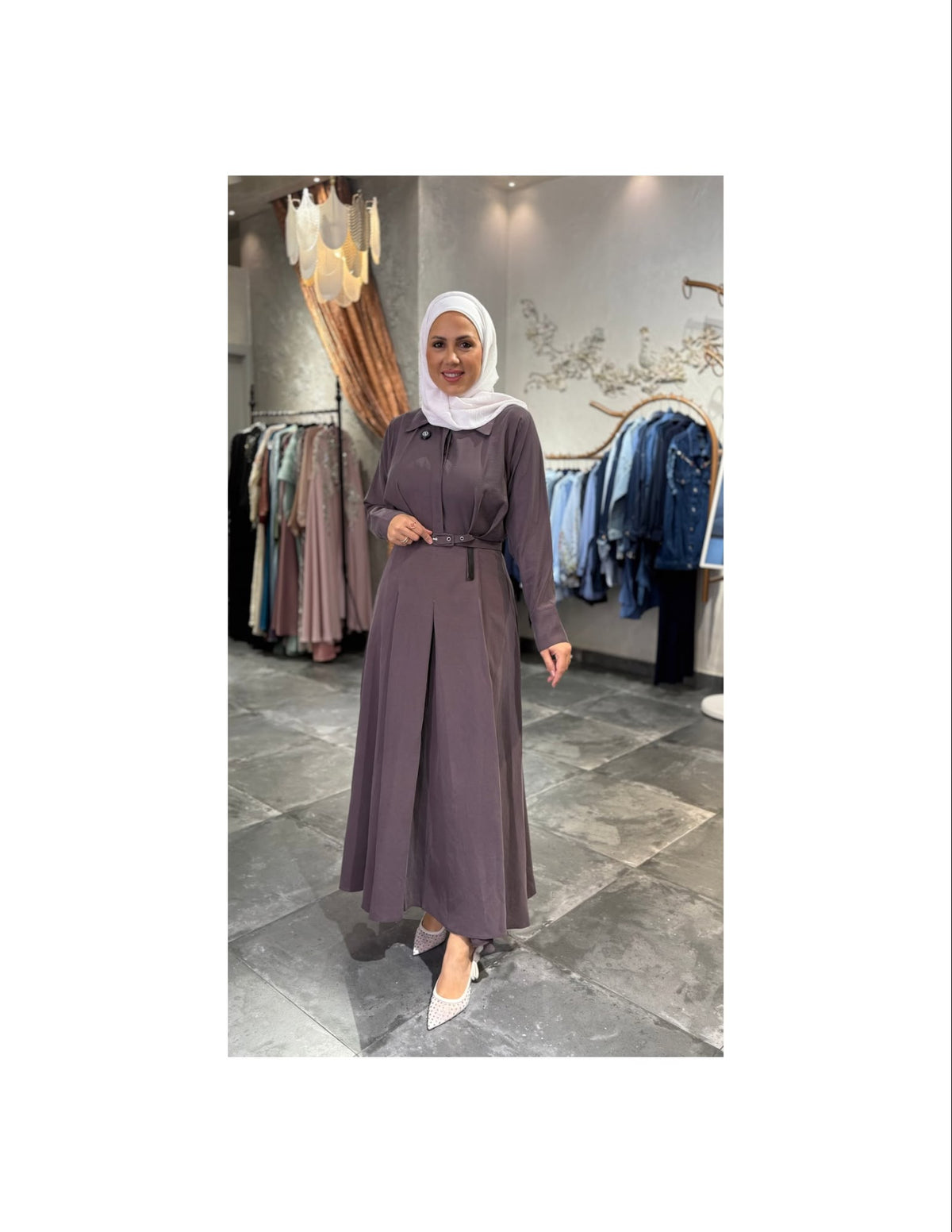 Regal Grace Belted Maxi Dress