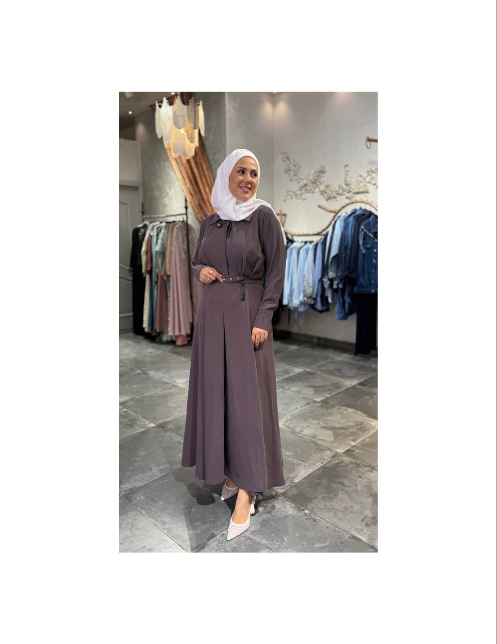 Regal Grace Belted Maxi Dress