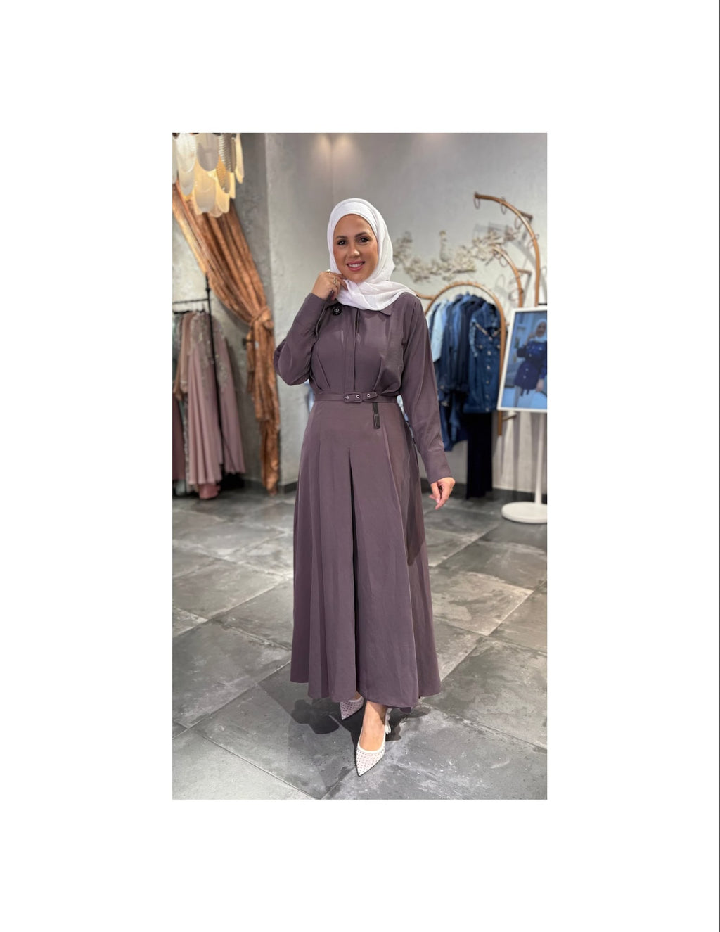 Regal Grace Belted Maxi Dress